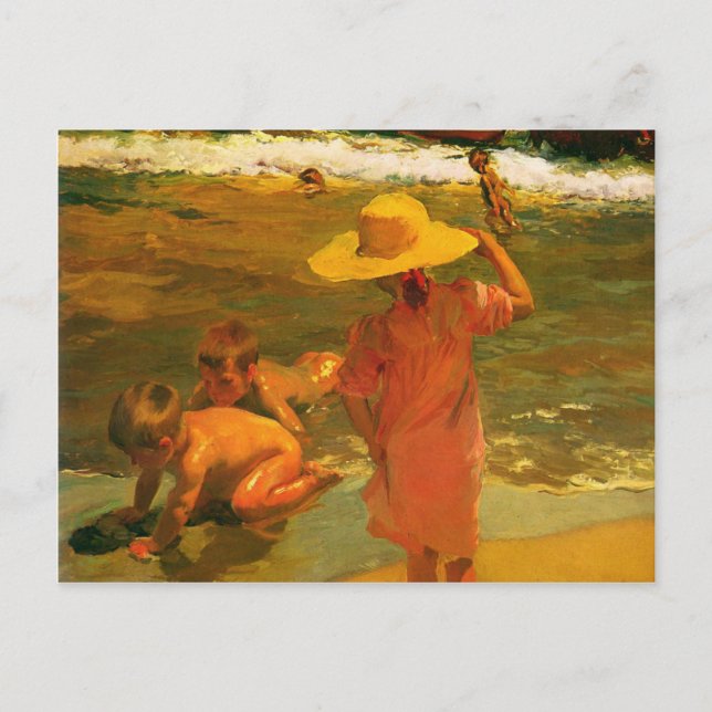Postkarte mit Joaquin Sorolla y Bastida Malerei (Vorderseite)