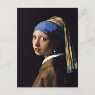 Postkarte mit Johannes Vermeer-Malerei