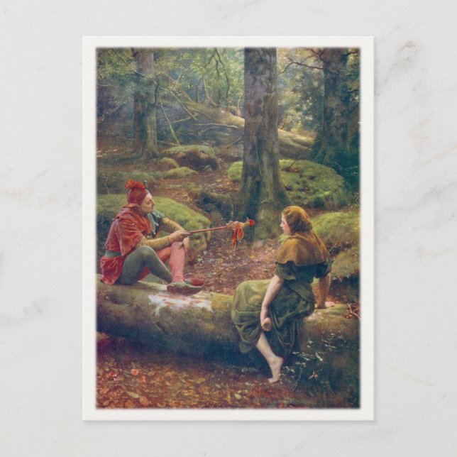 Postkarte mit John Collier-Malerei (Vorderseite)