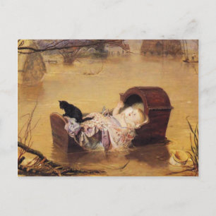 Postkarte mit John Everett Millais Malerei