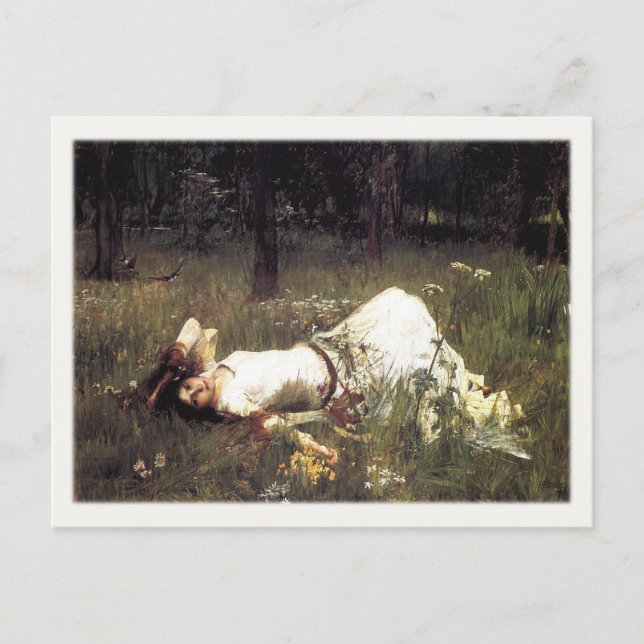 Postkarte mit John William Waterhouse Malerei (Vorderseite)