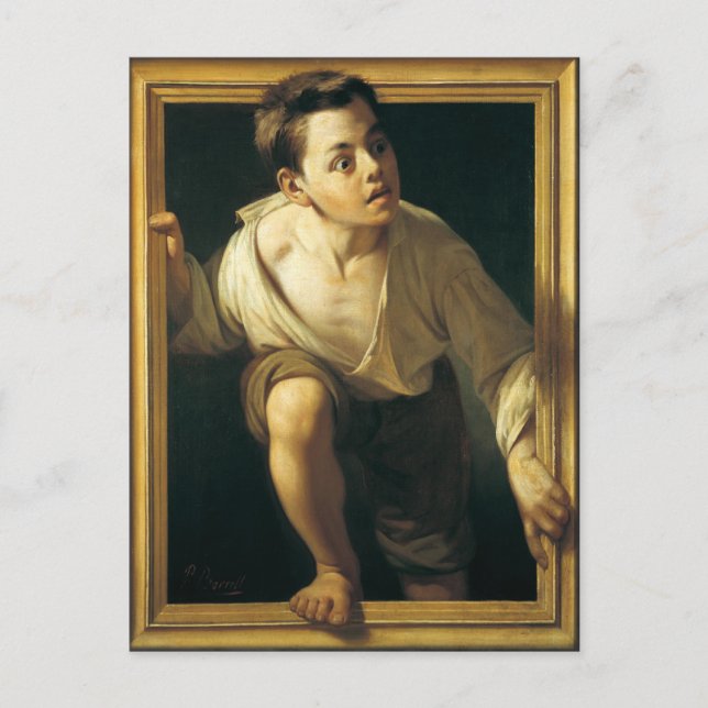 Postkarte mit klassischer Malerei (Vorderseite)