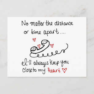 Postkarte mit langer Entfernung