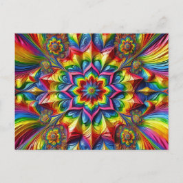 Postkarte mit LGBTQ-Farbdesign