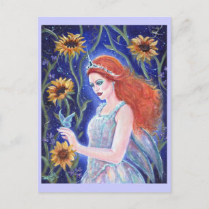 Postkarte mit Mairy sunflower von Renee L.Lavoie