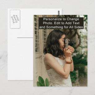 Postkarte mit Namen, Foto oder Kunstwerk anpassen