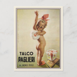 Postkarte mit Niedlichem Baby auf Vintage Ad Poste