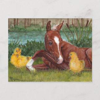 Postkarte mit niedlicher Ente