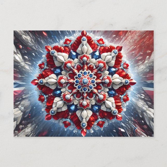 Postkarte mit norwegischer Farbgestaltung (Vorderseite)