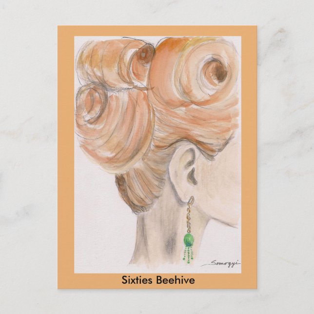 Postkarte mit Originalkunst aus den 1960er Jahren (Vorderseite)