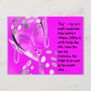 Postkarte mit Originalkunst — Fuchsia Fairy/Elf