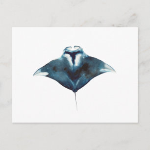 Postkarte mit Ozean-Mantarochen