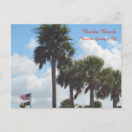 Postkarte mit Palmen Trees am Strand