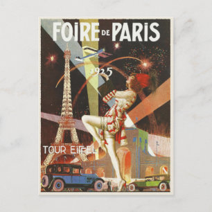 Postkarte mit Paris Art Déco-Printing der 1920er J