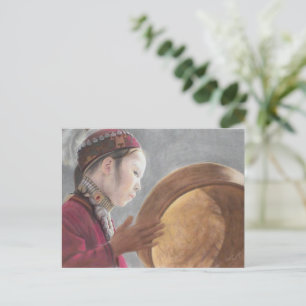 Postkarte mit Pastell der afghanischen Mädchen