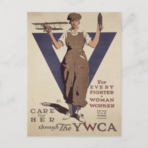 Postkarte mit Propagandaposter des Zweiten Weltkri