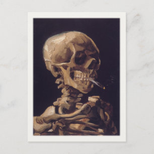 Postkarte mit Rauchschädel
