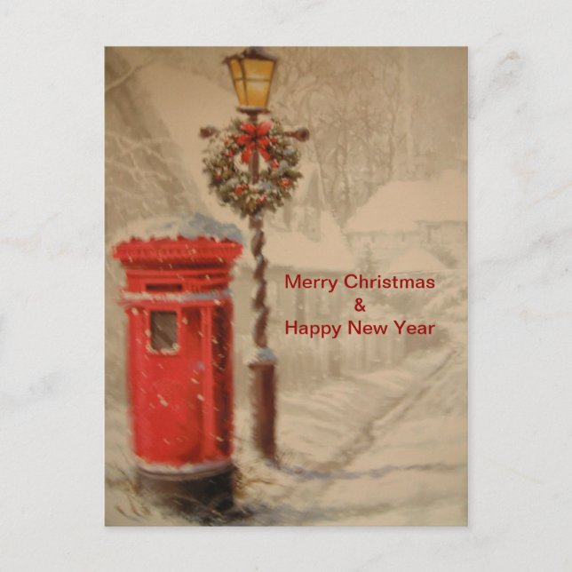 Postkarte mit rotem Postfach (Vorderseite)