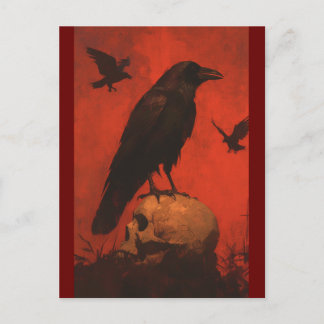 Postkarte mit Rumpf und Schädel