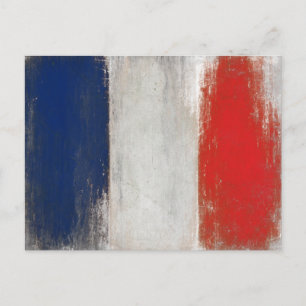 Postkarte mit schmutziger Vintage-Flagge aus Frank