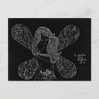 Postkarte mit schöner Spitze simuliert Design