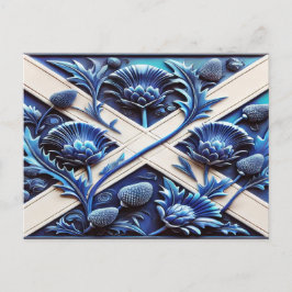 Postkarte mit schottischem Thistles-Design