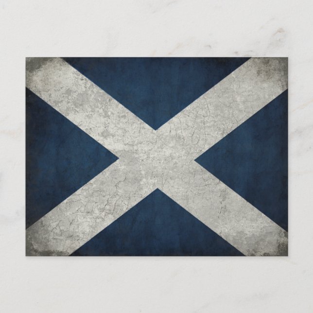 Postkarte mit schottischer Flagge (Vorderseite)