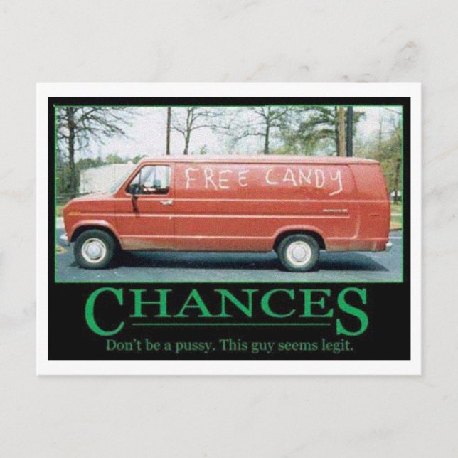 Postkarte mit Süßigkeiten (Vorderseite)