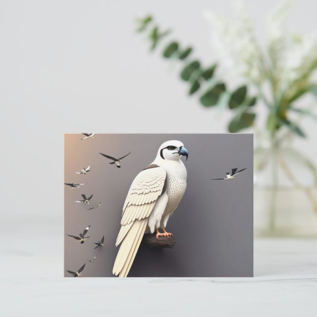 Postkarte mit Swallow-schwangerer Kite-Bird (Stehend Vorderseite)