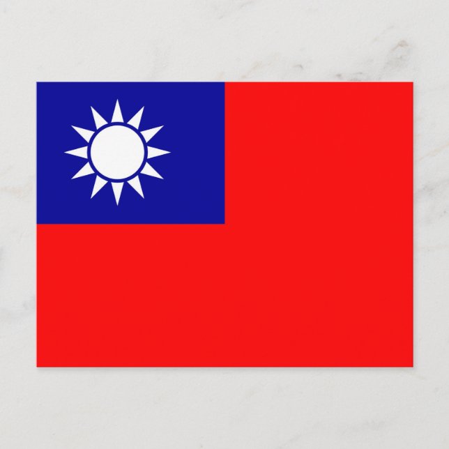 Postkarte mit taiwanischer Flagge (Vorderseite)