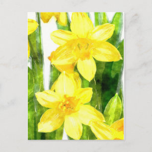 Postkarte mit Tierodien in Aquarell