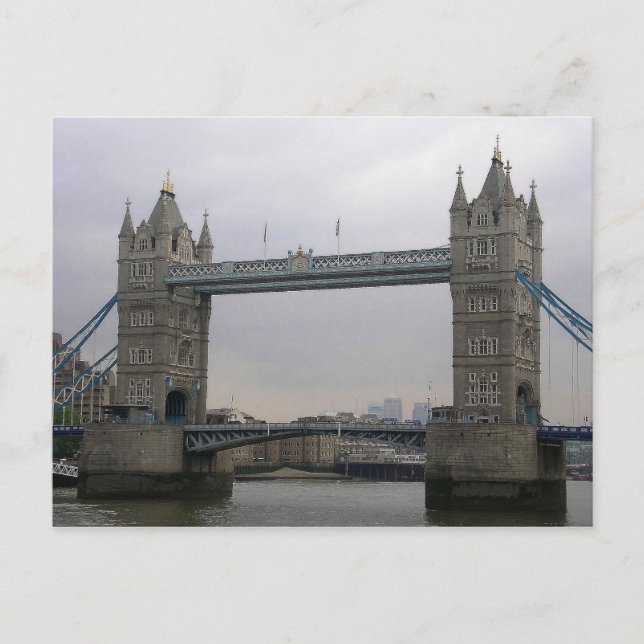 Postkarte mit Tower Bridge über der Themse (Vorderseite)