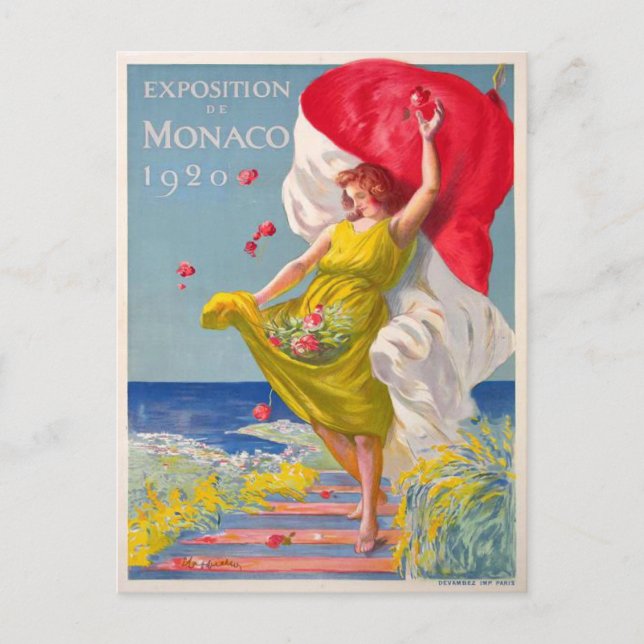 Postkarte mit Vintage Ad Poster (Vorderseite)
