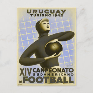 Postkarte mit Vintage-Copa-de-America-Fußballdruck