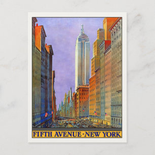 Postkarte mit Vintage-New-York-Plakatdruck