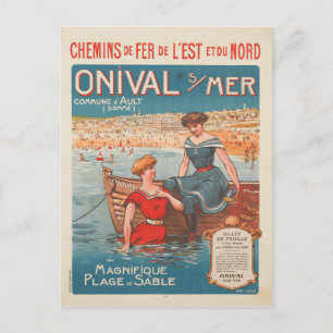 Postkarte mit Vintage Poster Druck aus Frankreich