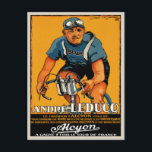 Postkarte mit Vintagem Fahrradposter drucken<br><div class="desc">Vintage Postkarte mit Werbeplakat für "Andre Leducq Alcyon Vintag Bicycle Poster" von 1932. Das Alcyon war von 1890 bis 1957 ein französischer Fahrrad-, Automobil- und Motorradhersteller, der die Tour de France 6 Mal gewann. Wir ändern und fügen sowohl Text und Farben, als auch Größe und Platzierung, alles auf Anfrage. Kontaktieren...</div>