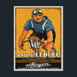 Postkarte mit Vintagem Fahrradposter drucken<br><div class="desc">Vintage Postkarte mit Werbeplakat für "Andre Leducq Alcyon Vintag Bicycle Poster" von 1932. Das Alcyon war von 1890 bis 1957 ein französischer Fahrrad-, Automobil- und Motorradhersteller, der die Tour de France 6 Mal gewann. Wir ändern und fügen sowohl Text und Farben, als auch Größe und Platzierung, alles auf Anfrage. Kontaktieren...</div>
