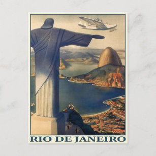 Postkarte mit Vintagem Rio de Janeiro Print