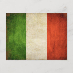Postkarte mit Vintager italienischer Flagge