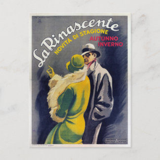 Postkarte mit Vintager italienischer Modedrucke