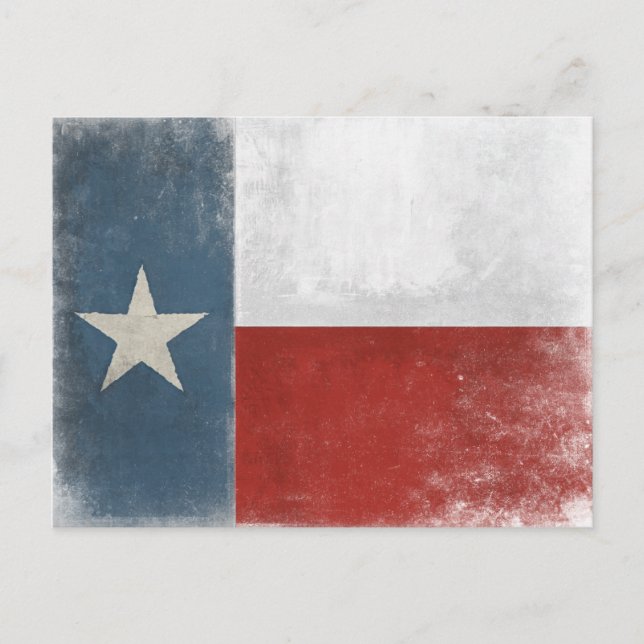 Postkarte mit Vintager Texas-Flagge (Vorderseite)