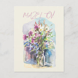 Postkarte mit Wildblumen