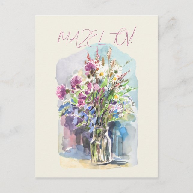 Postkarte mit Wildblumen (Vorderseite)
