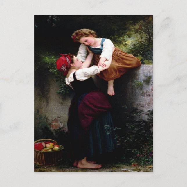 Postkarte mit William Bouguereau Malerei (Vorderseite)