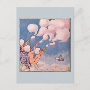 Postkarte mit Wolkenfeen, die Wolken machen