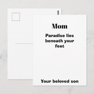 Postkarte mit Zitat für Mama als Geschenk