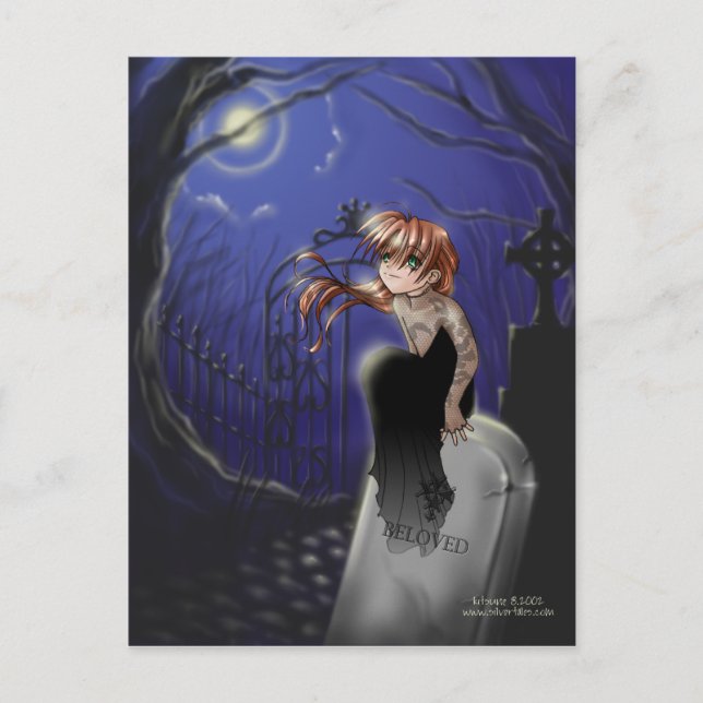 Postkarte Mitternacht Uhr (Vorderseite)