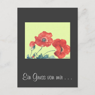 postkarte Mohnblumen