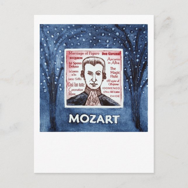 Postkarte Mozart (Vorderseite)
